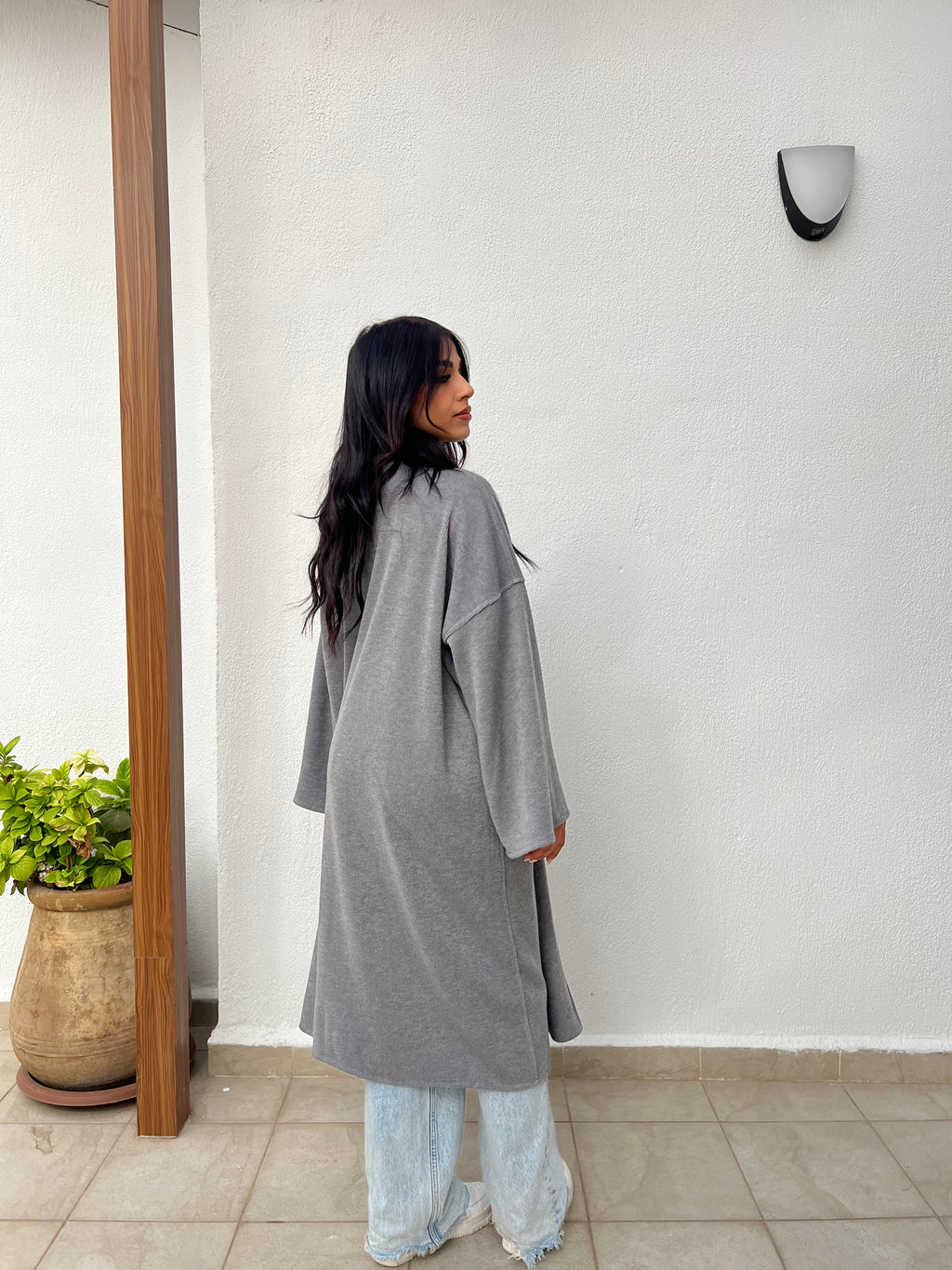 Gilet laine côtelé