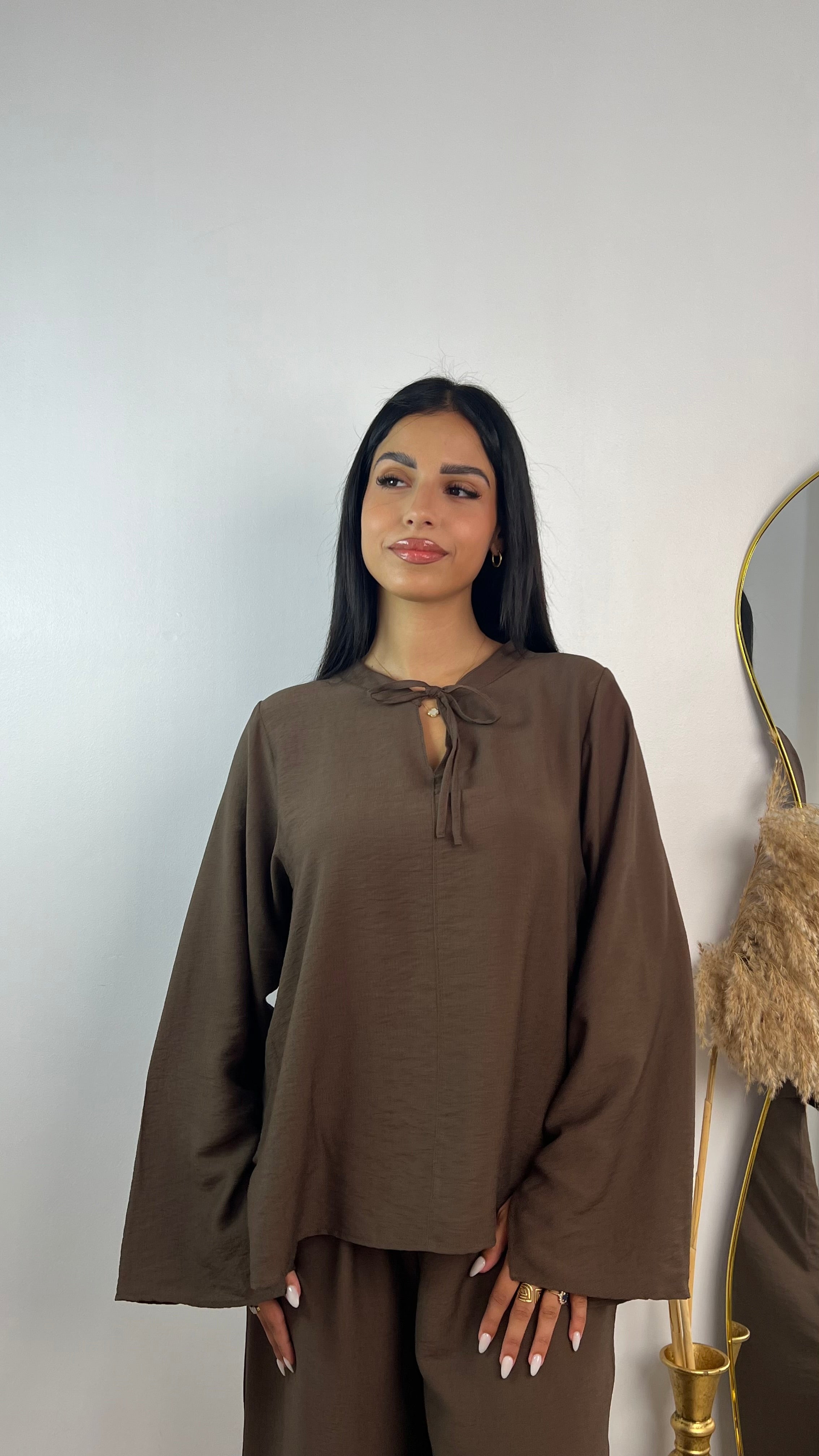 Ensemble lin froissé