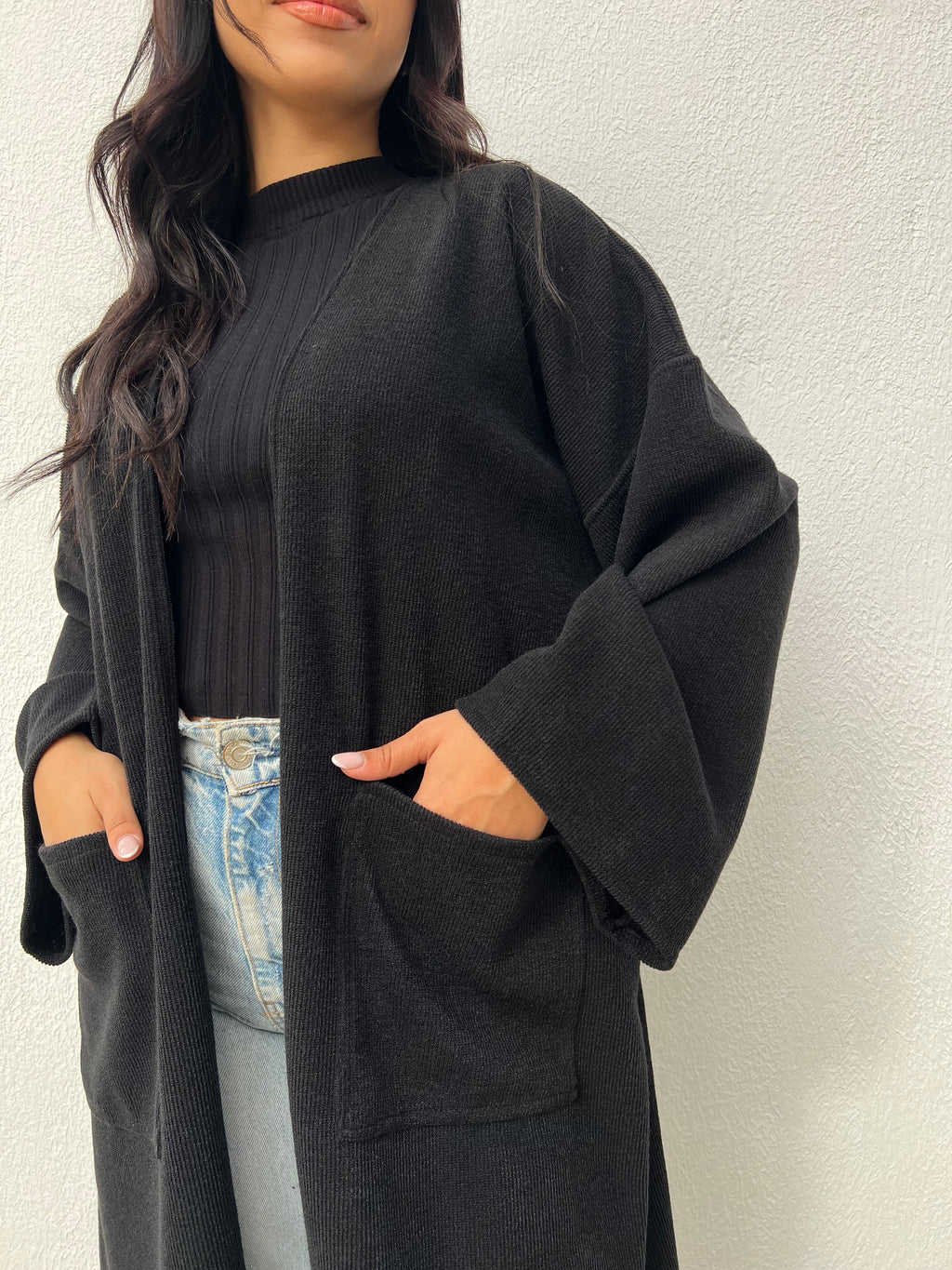 Gilet laine côtelé