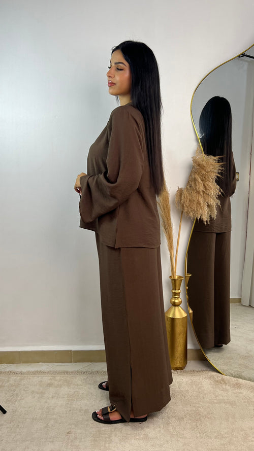 Ensemble lin froissé