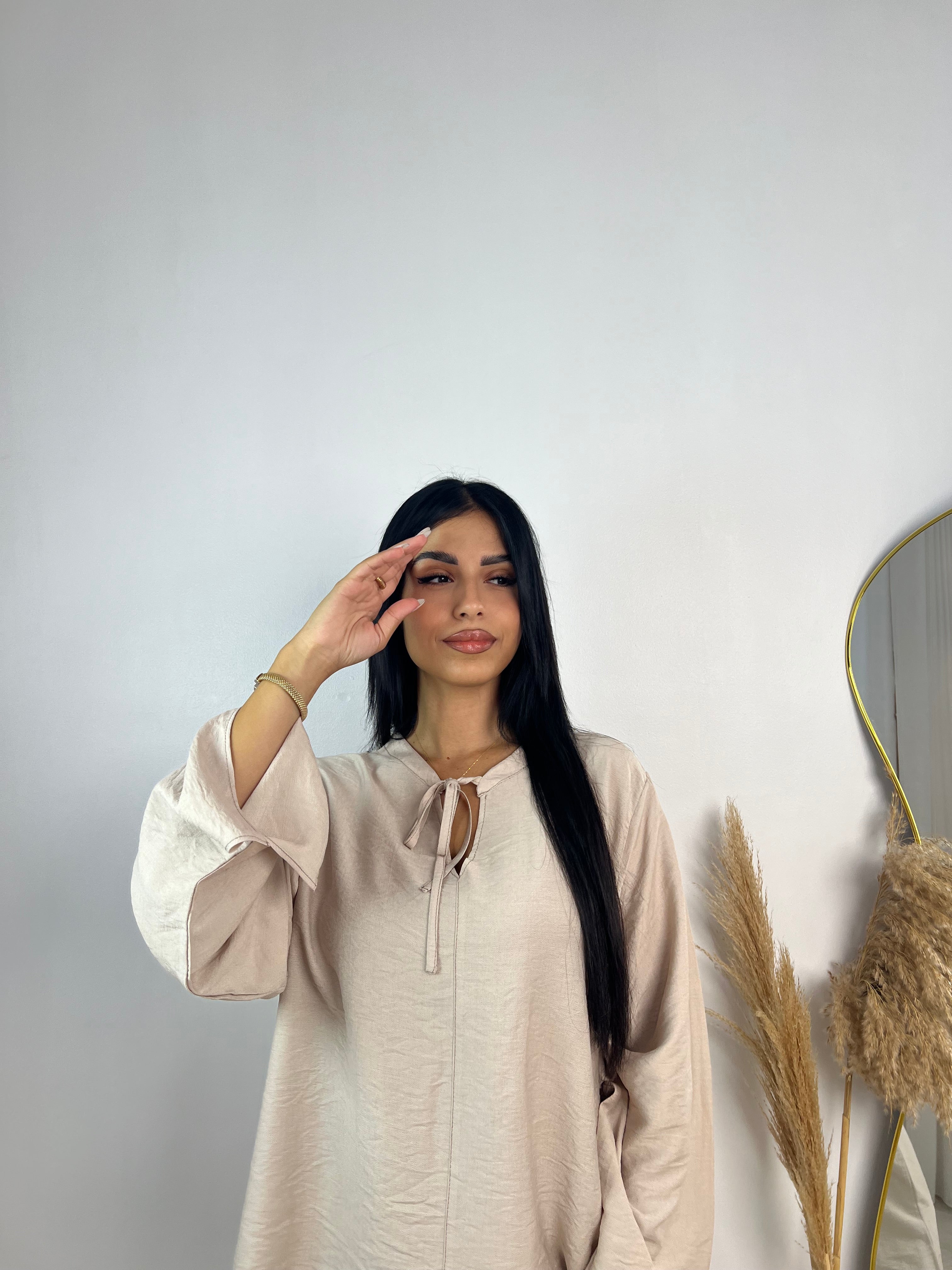 Ensemble lin froissé