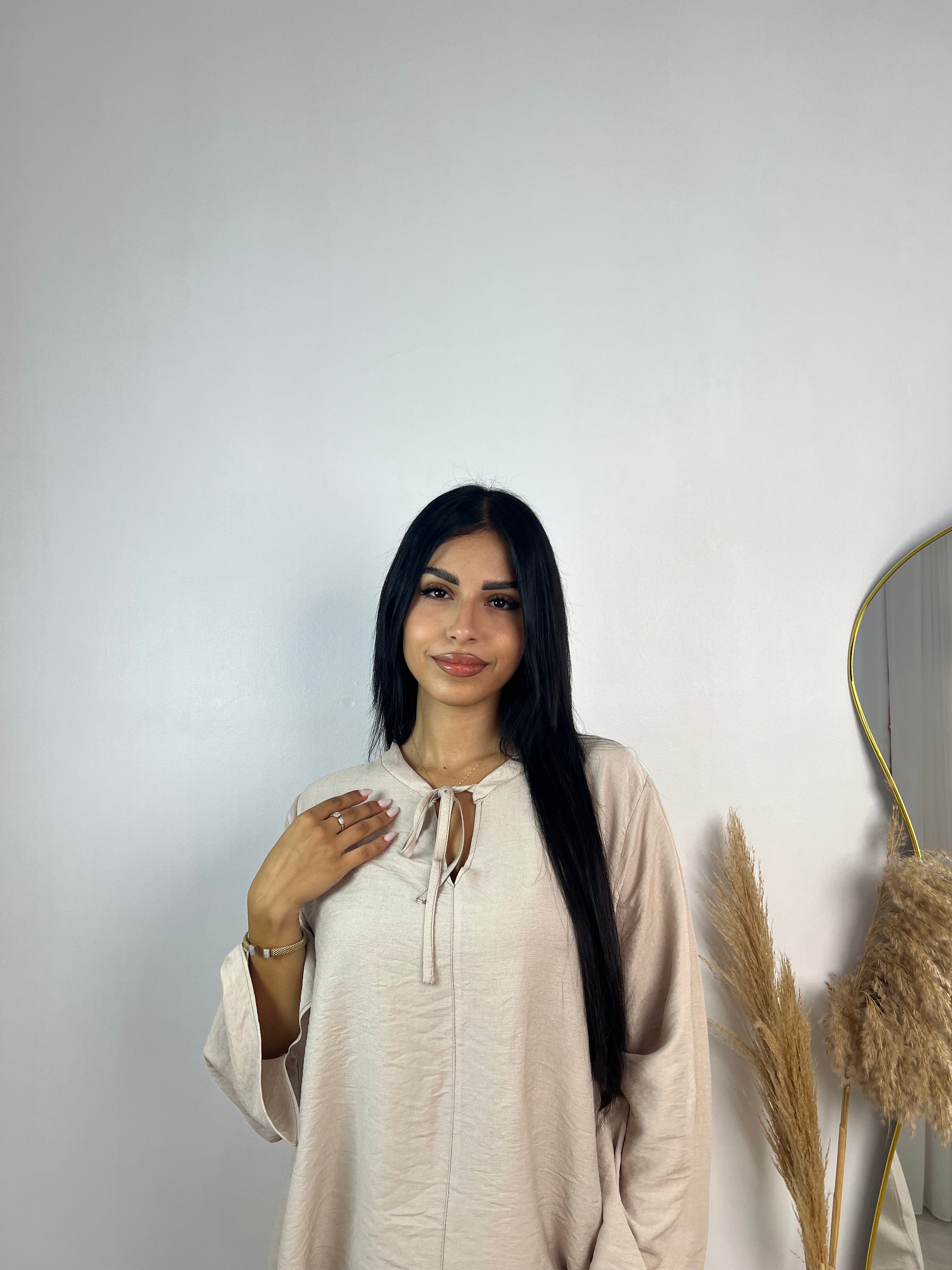 Ensemble lin froissé