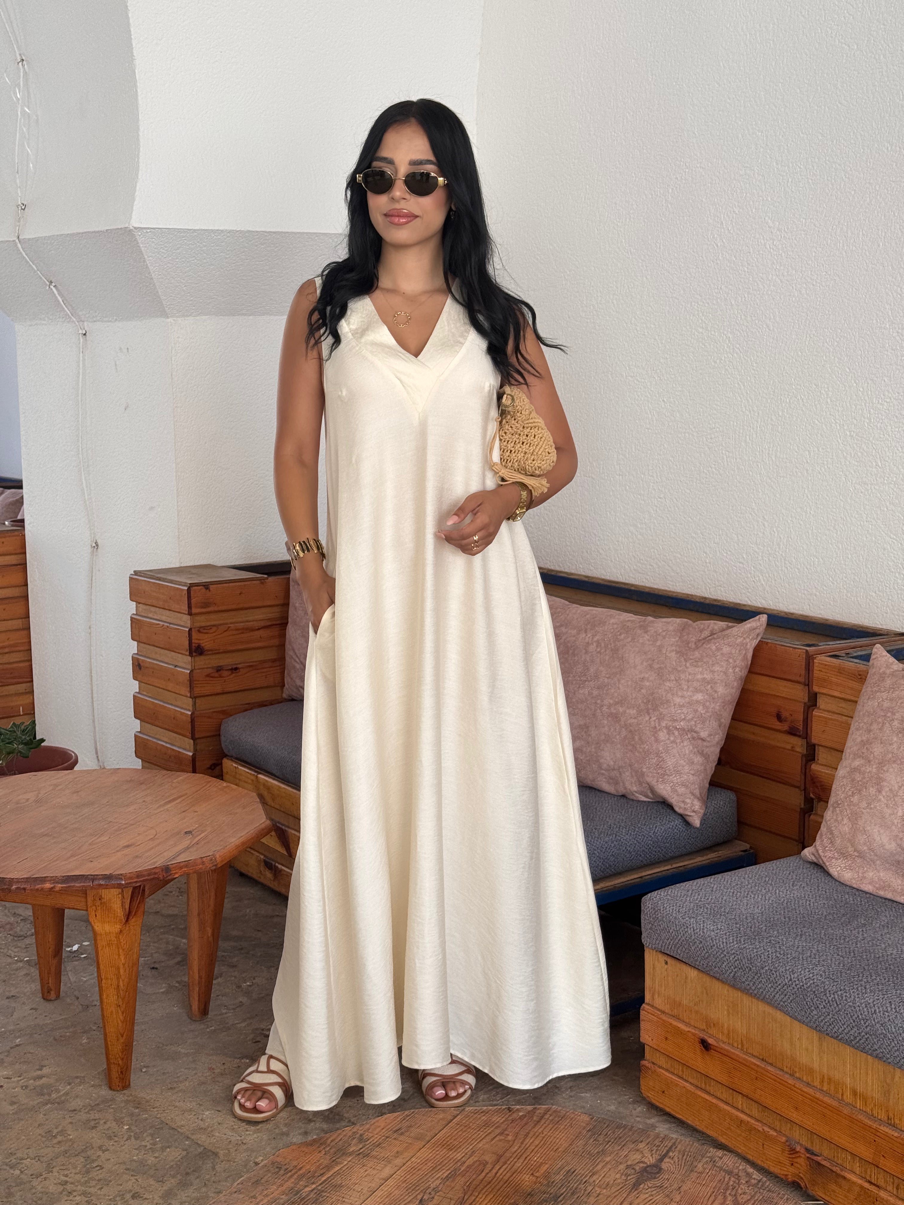 Robe lin froissé