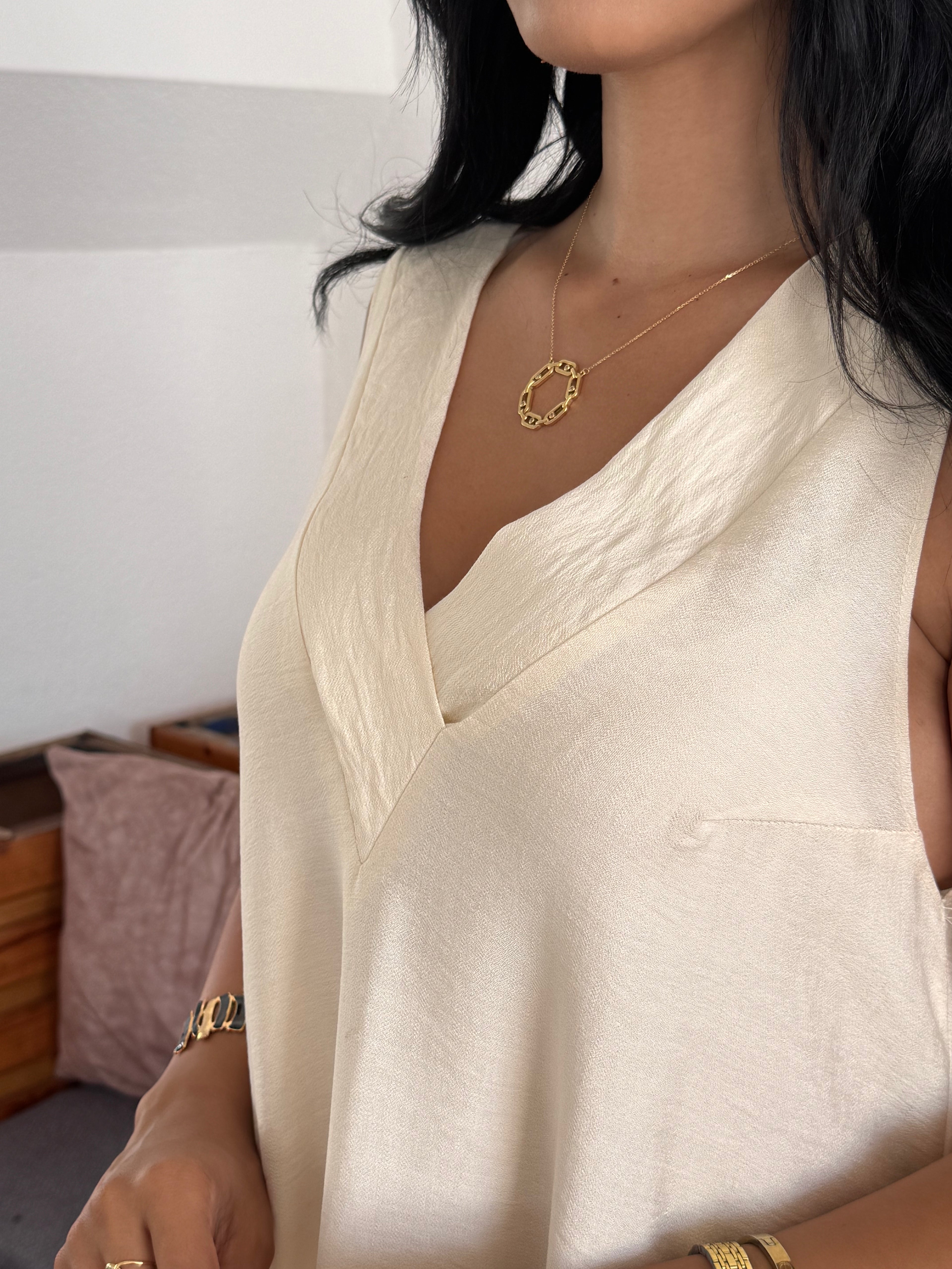 Robe lin froissé