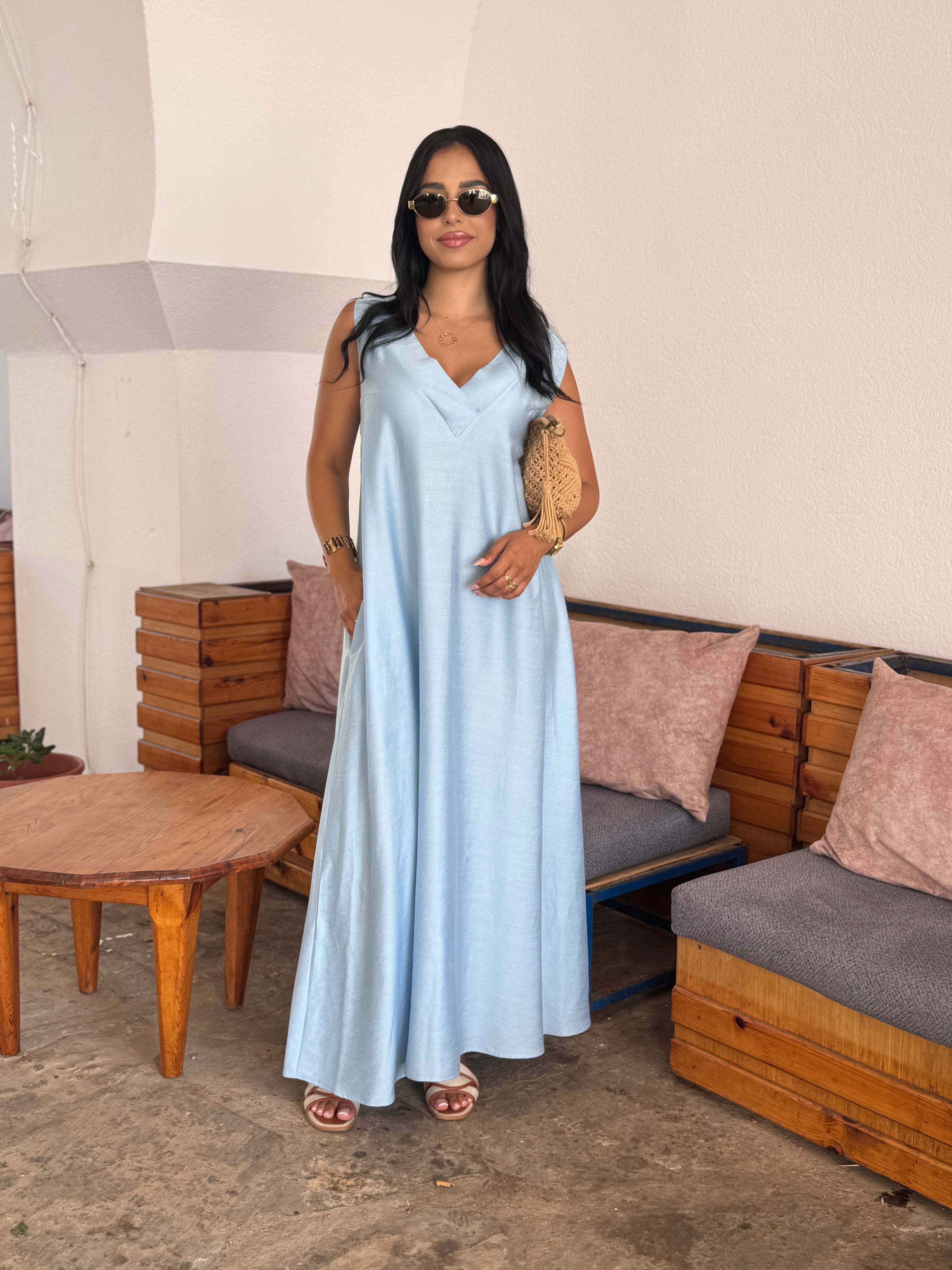 Robe lin froissé