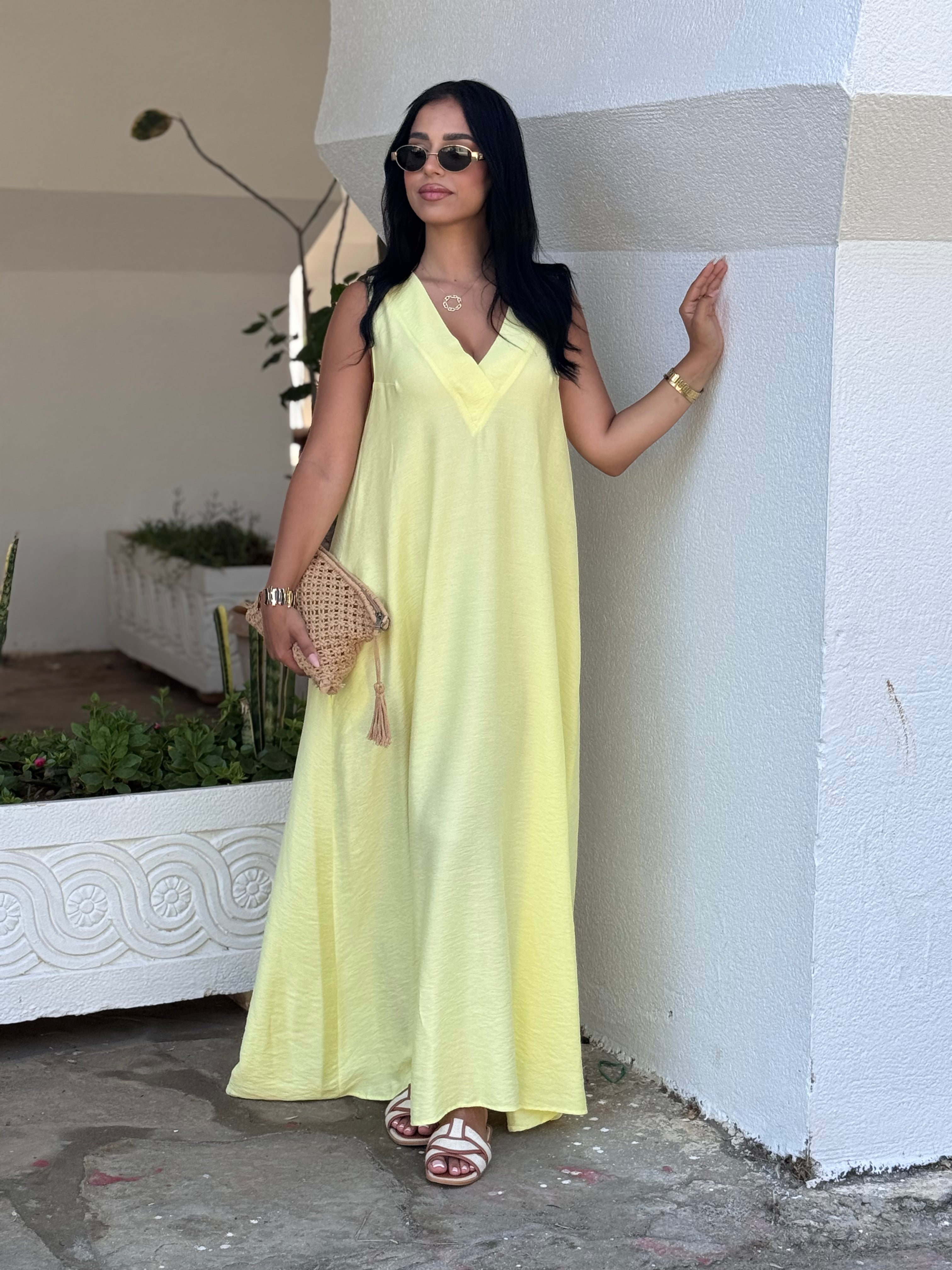 Robe lin froissé