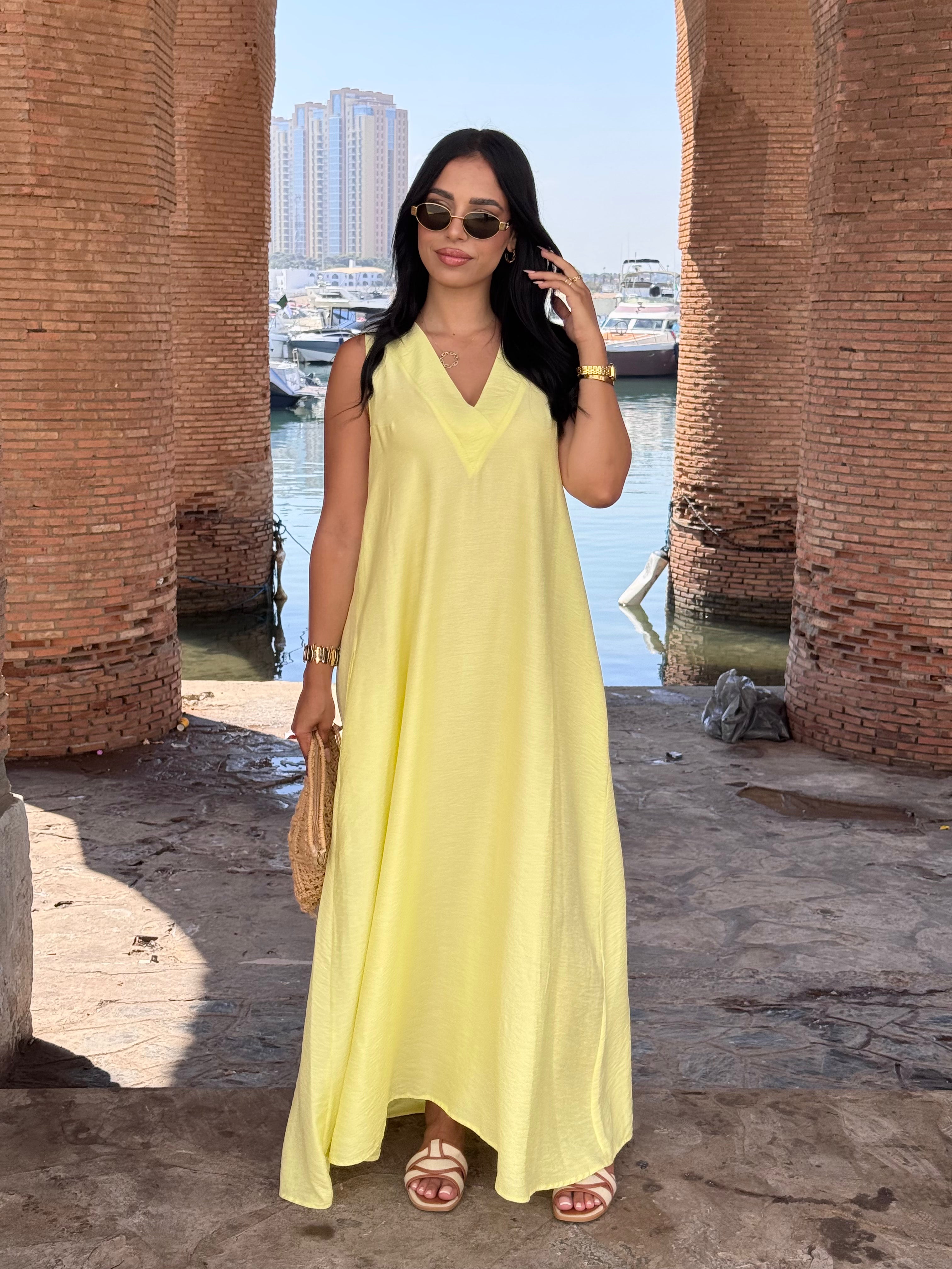 Robe lin froissé