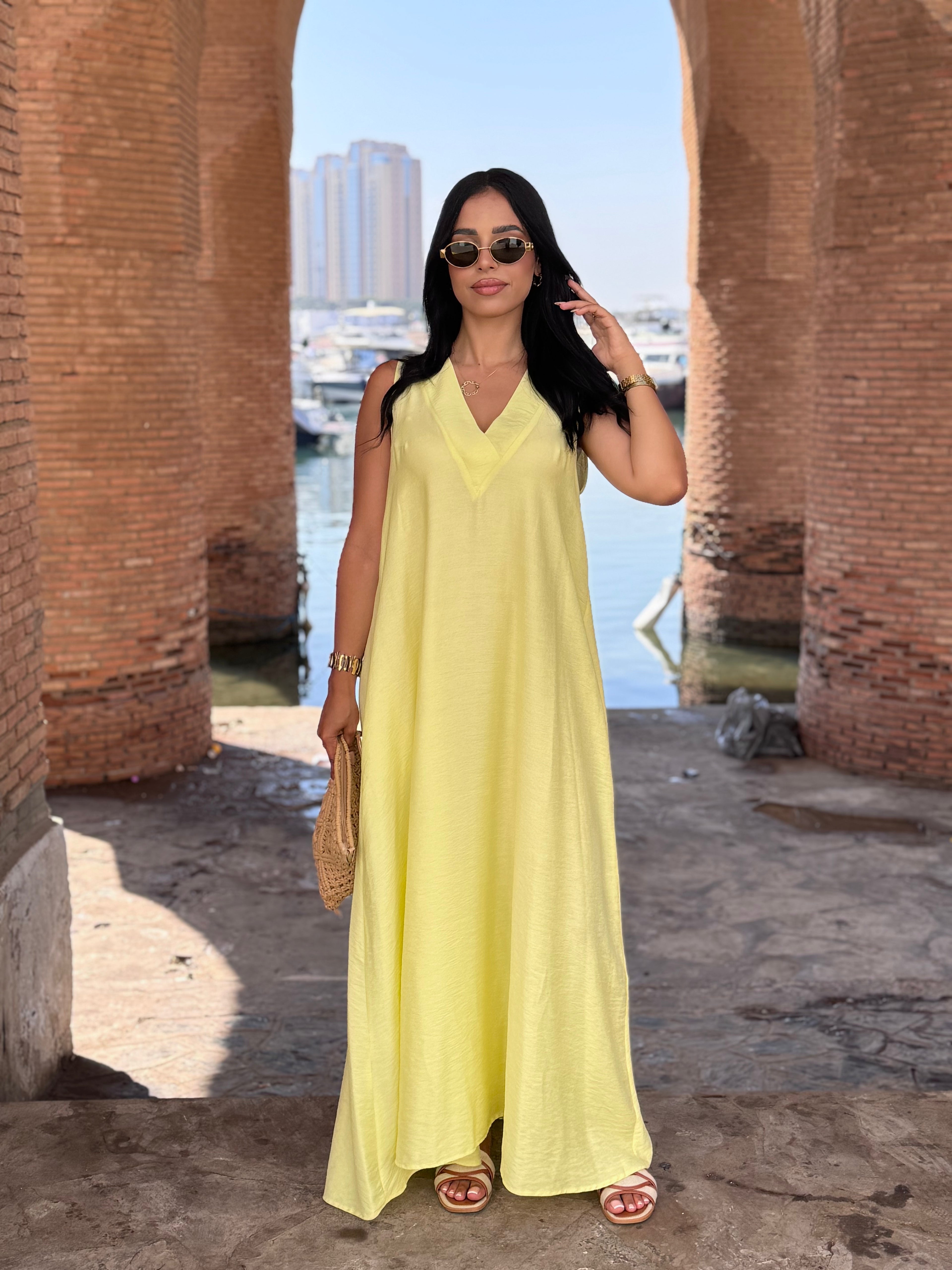 Robe lin froissé